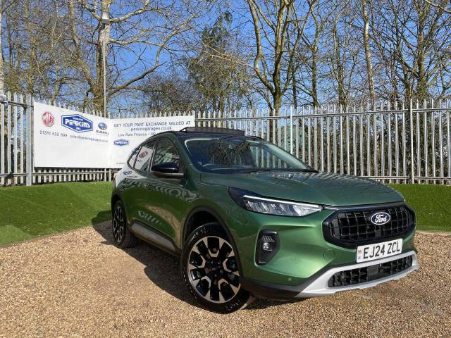Ford Kuga 2.5 FHEV 4WD Active 5dr CVT New Mod Pan Roof SUV Petrol / Electric Hybrid Green
